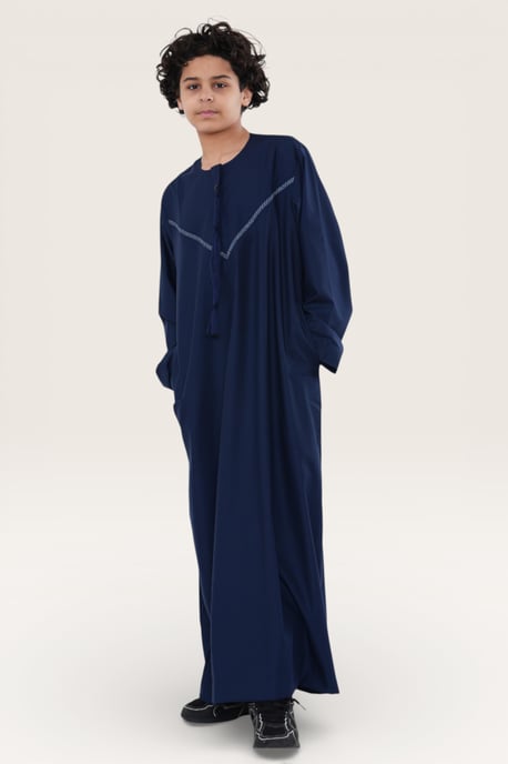Kinderen jongens Marine Eid Marokkaanse Thobe Robe Djellaba Ramadan Eid Jubba-LFS K-HM10 - Image 3