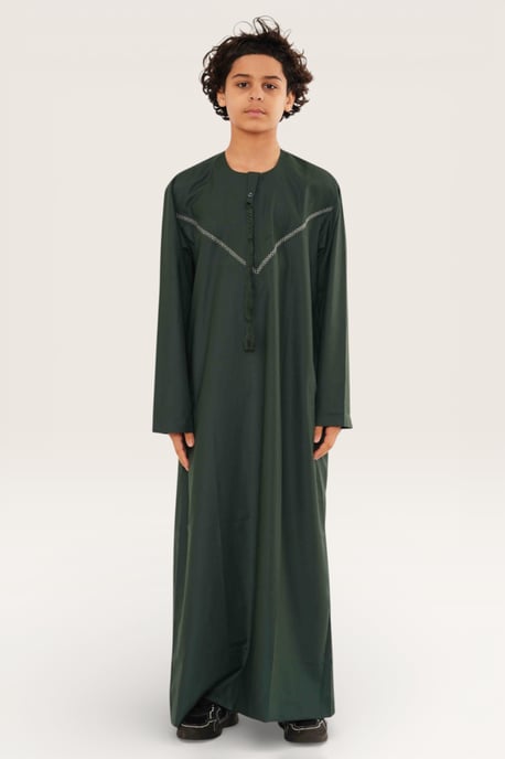 Kinderen jongens groene Eid Marokkaanse Thobe gewaad Djellaba Ramadan Eid Jubba-LFS K-HM10 - Image 2