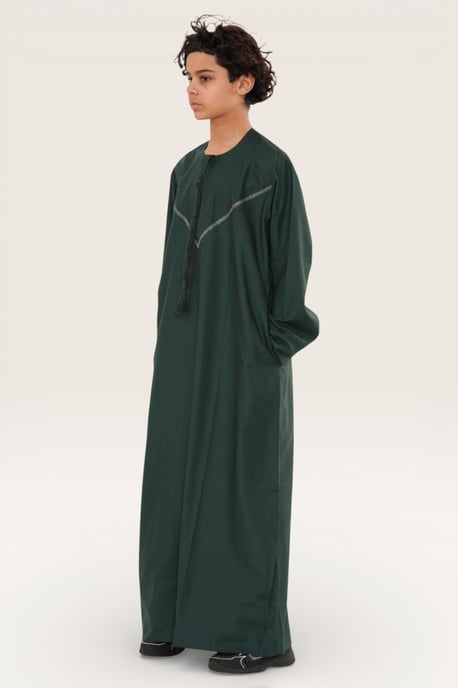 Kinderen jongens groene Eid Marokkaanse Thobe gewaad Djellaba Ramadan Eid Jubba-LFS K-HM10 - Image 3