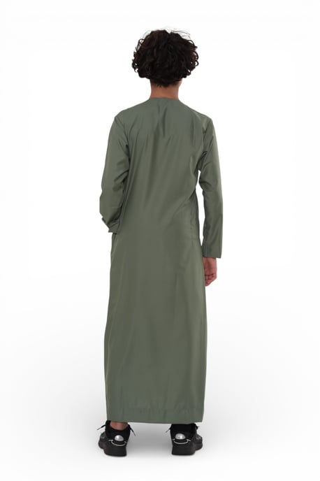 Kids Boys Green Ramadan Eid Moroccan Jubba Robe Muslim Djellaba Thobe LFS -K-TT008 - Image 5