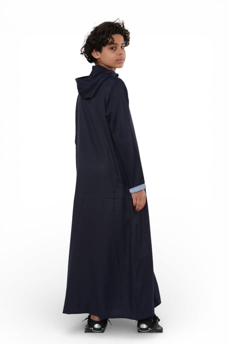 Kinderen jongens Marine Eid Marokkaanse Thobe Robe Djellaba Ramadan Jubba LFS-K-HM3 met capuchon - Image 4