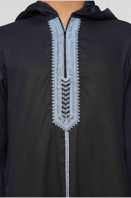 Kinderen jongens Marine Eid Marokkaanse Thobe Robe Djellaba Ramadan Jubba LFS-K-HM3 met capuchon - Image 5