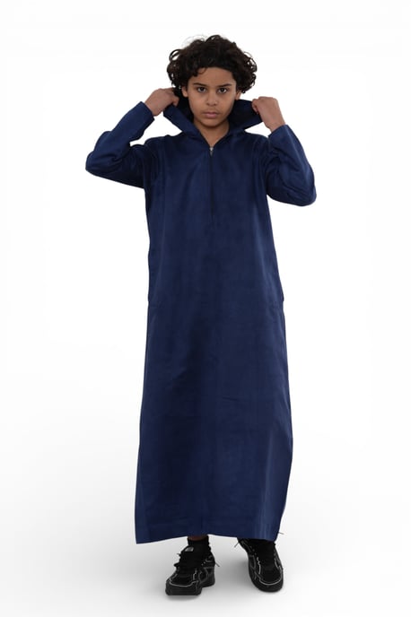 Kinderen Jongens Marineblauwe Capuchon Eid Marokkaanse Jubba Gewaad Ramadan Eid Thobe LFS - K-HM12 - Image 5