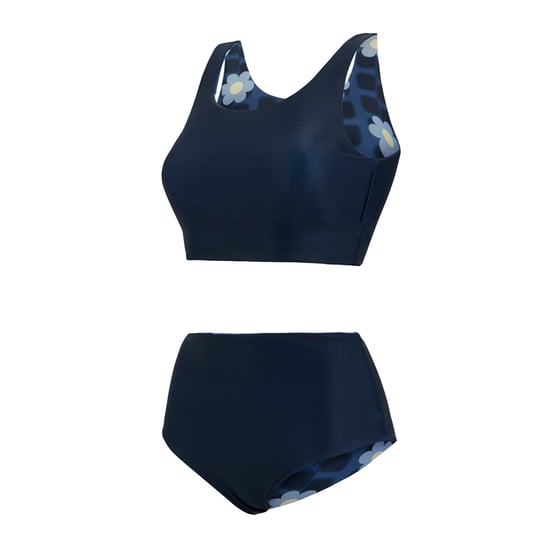 Regatta Dam Orla Kiely Mini Square Flower Vändbar Bikini Set (Blå) - Image 3