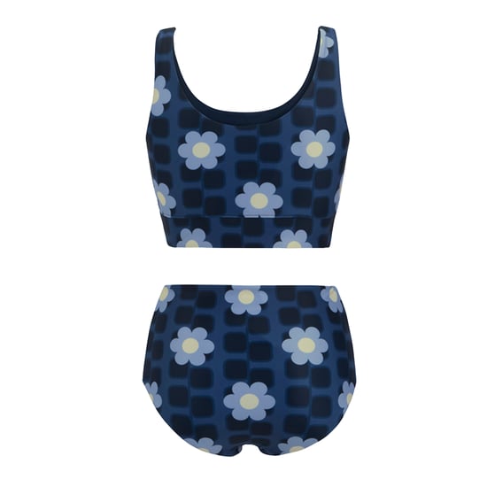 Regatta Dam Orla Kiely Mini Square Flower Vändbar Bikini Set (Blå) - Image 5