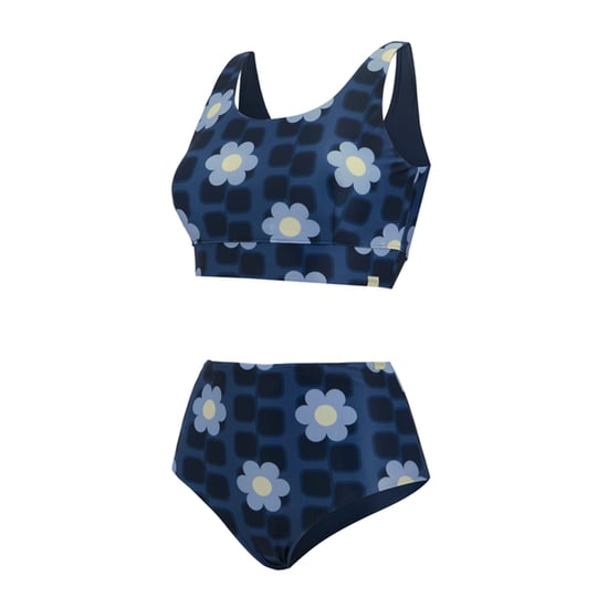 Regatta Dam Orla Kiely Mini Square Flower Vändbar Bikini Set (Blå) - Image 6