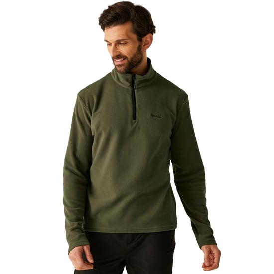 Regatta Great Outdoors Mens Thompson Half Zip Fleece Top för män (Olive Night) - Image 4