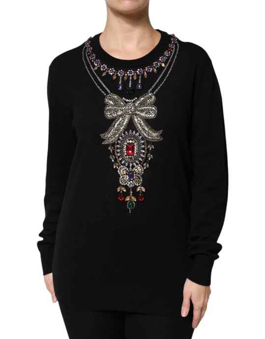 Versierd Sieraad Nek Pullover Trui - Image 2