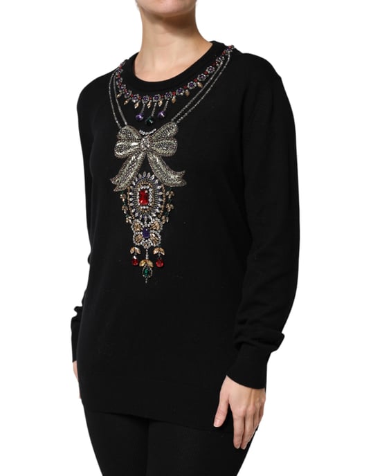 Versierd Sieraad Nek Pullover Trui - Image 3