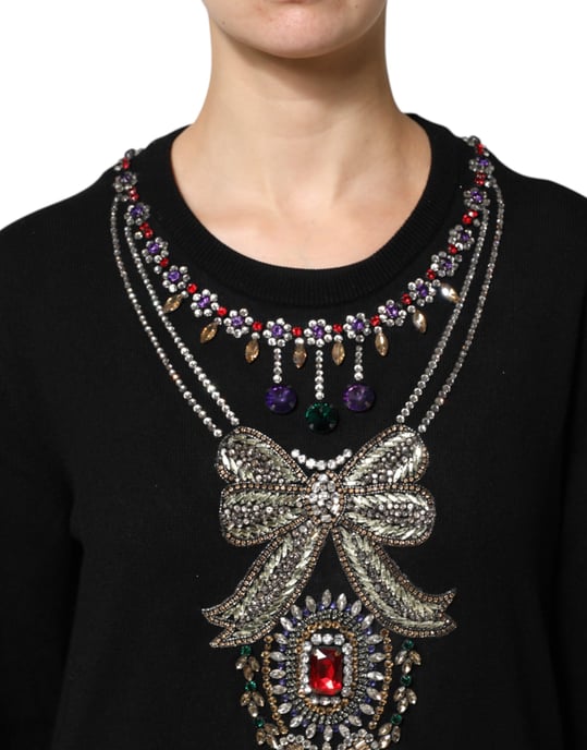 Versierd Sieraad Nek Pullover Trui - Image 6