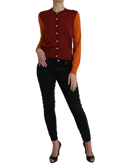 Färgblock Stickad Cardigan - Image 2