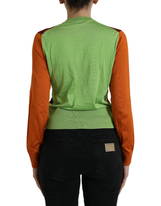 Färgblock Stickad Cardigan - Image 3
