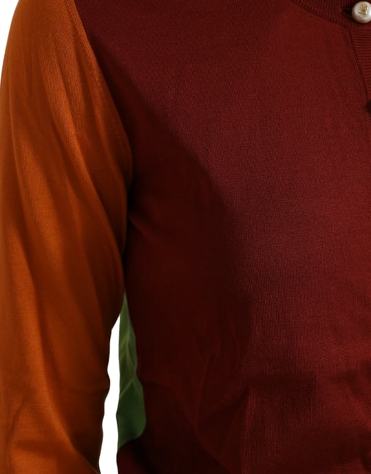 Färgblock Stickad Cardigan - Image 5