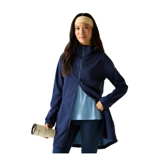 Regatta Womens/Ladies Carisbrooke Softshell Waterproof Jacket (Navy Blue) - Image 4