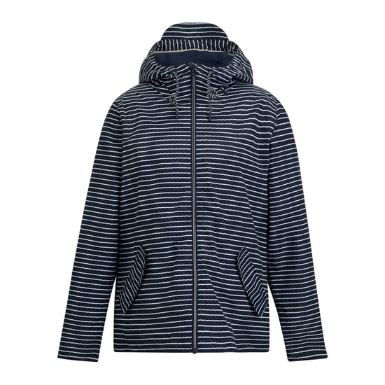 Regatta Womens/Ladies Bayletta Contrast Striped Waterproof Jacket (Navy/White) - Image 1