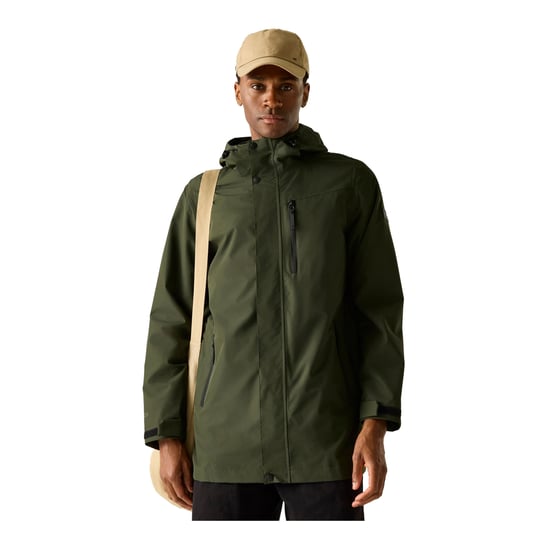 Regatta Mens Daledon Waterproof Shell Jacket (Dark Khaki) - Image 4