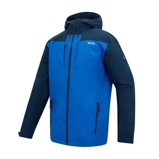 Regatta Heren Calderdale Kleurblok Waterdichte Jas (Olympisch Blauw/Marineblauw) - Image 3