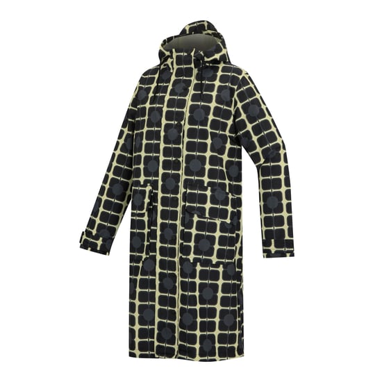 Regatta Womens/Ladies Orla Kiely Poppy Long Length Waterproof Jacket (Monochrome) - Image 3