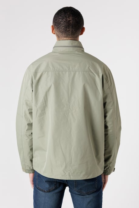 Olive Lightweight Funnel Neck Zip Jacket - Image 2