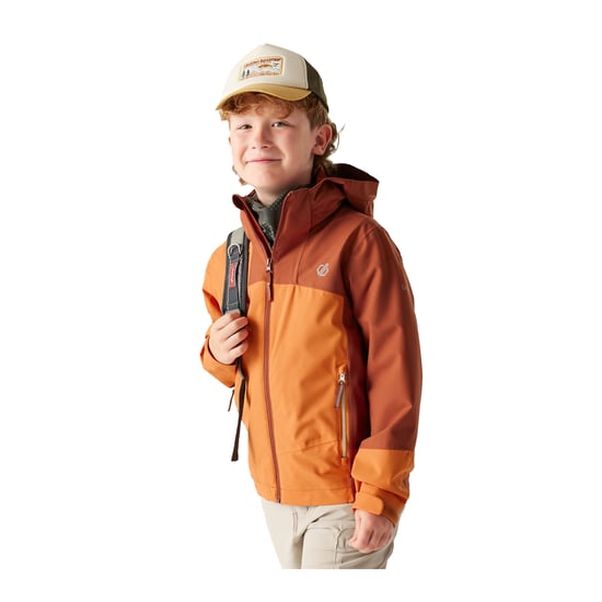 Dare 2B Kinderen Ontdekken III Waterdichte Jas (Verbrand Oranje) - Image 4