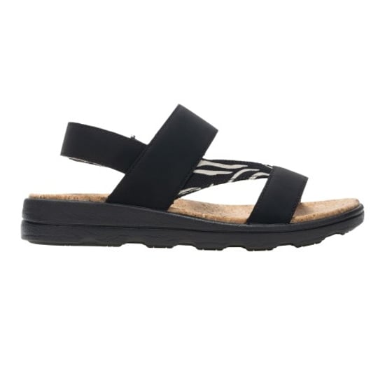 Regatta Dames/Dames Rylie Zebraprint Sandalen (Zwart) - Image 1