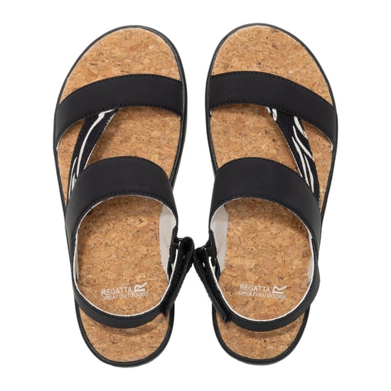 Regatta Dames/Dames Rylie Zebraprint Sandalen (Zwart) - Image 5
