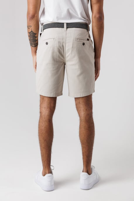 Stone Cotton Twill Peached Shorts - Image 2