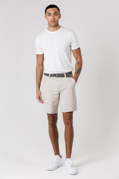 Stone Cotton Twill Peached Shorts - Image 3
