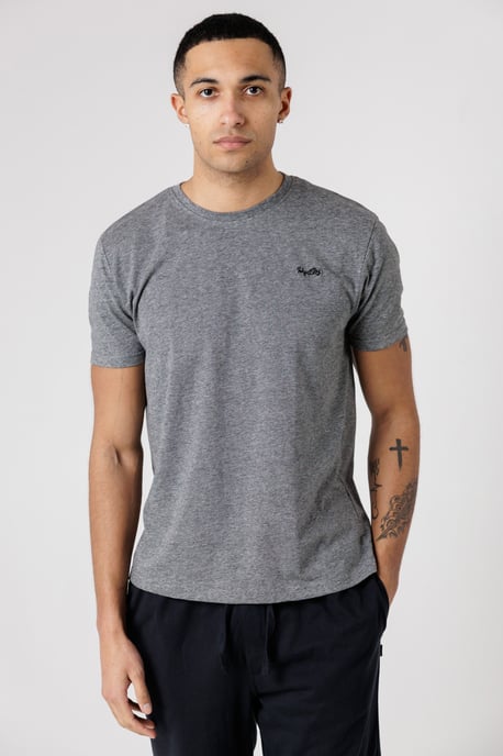 Grey Crew Neck Logo T-Shirt And Shorts Pyjama Set - Image 3