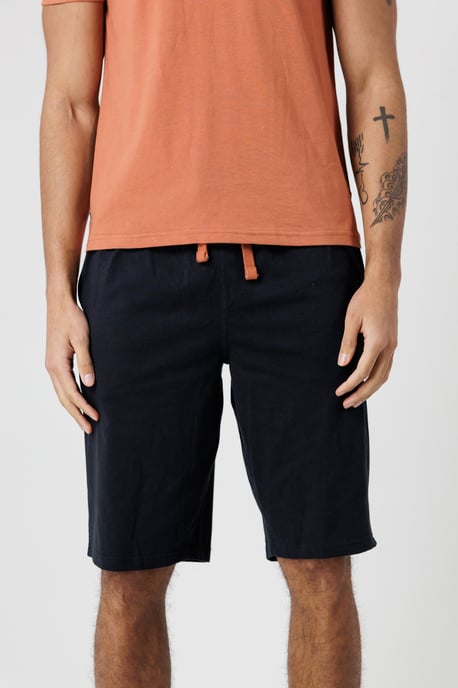 Copper Cotton Crew Neck T-Shirt And Shorts Pyjama Set - Image 3