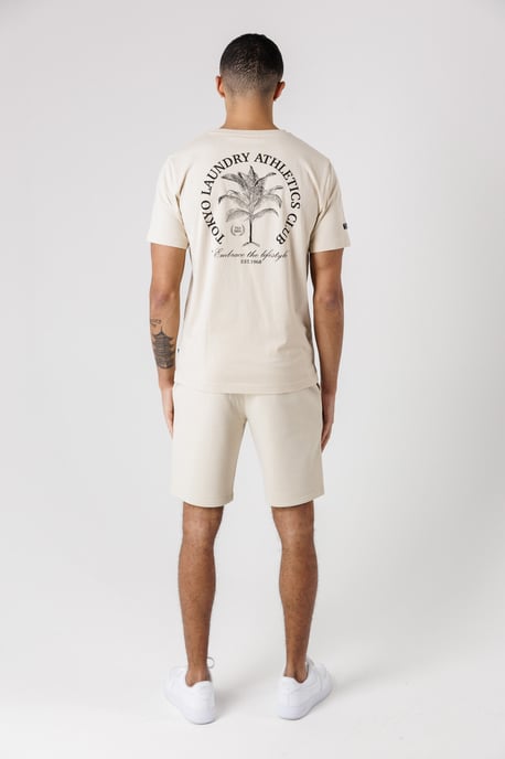 Stone Tokyo Laundry Athletics Club Logo T-Shirt And Jogger Short Set - Image 2