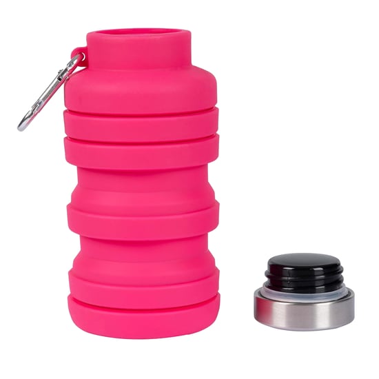 Trespass Vavo opvouwbare silicone waterfles (Flamingo Roze) - Image 4