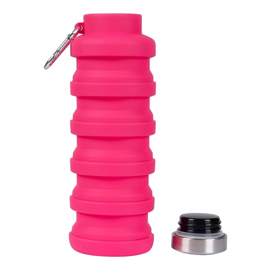 Trespass Vavo opvouwbare silicone waterfles (Flamingo Roze) - Image 5