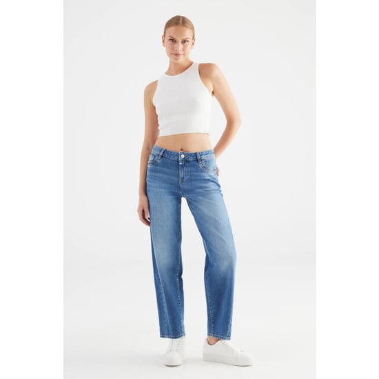 Cup of Joe Cropped balloon jeans blue denim - Image 1