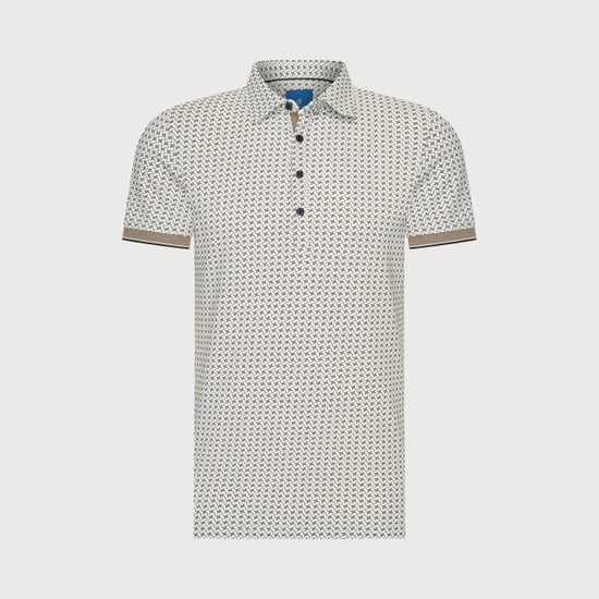 Blue Industry De geometrische polo | - Image 3