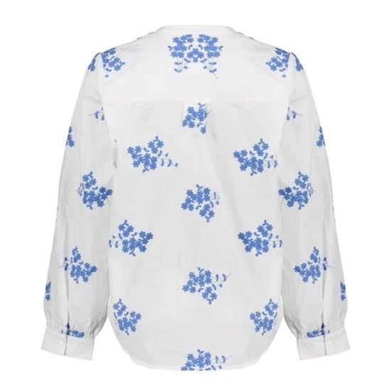 Geisha 63053-14 000 blouse embro flower white/blue - Image 2
