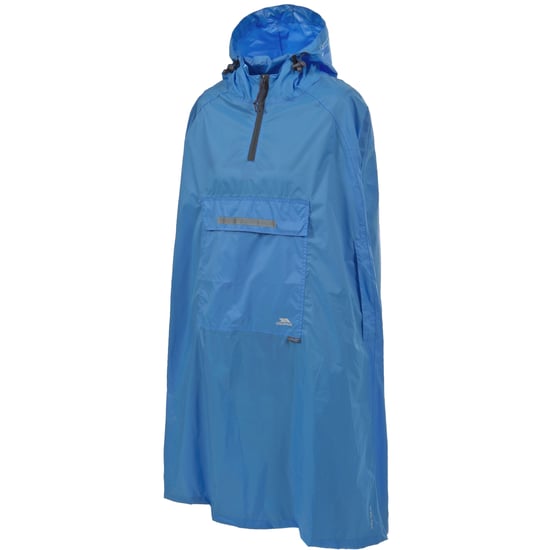 Trespass - Unisex Qikpac Waterdichte Opbergbare Poncho met Capuchon (Blauw) - Image 1
