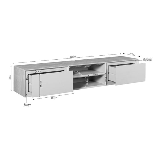 Starfurn tv meubel ambiance - 35x160x30 cm - Image 2