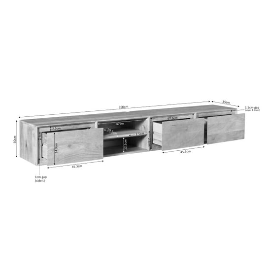 Starfurn tv meubel ambiance - 35x200x30 cm - Image 3