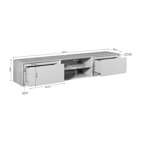 Starfurn tv meubel ambiance - 35x160x30 cm - Image 2