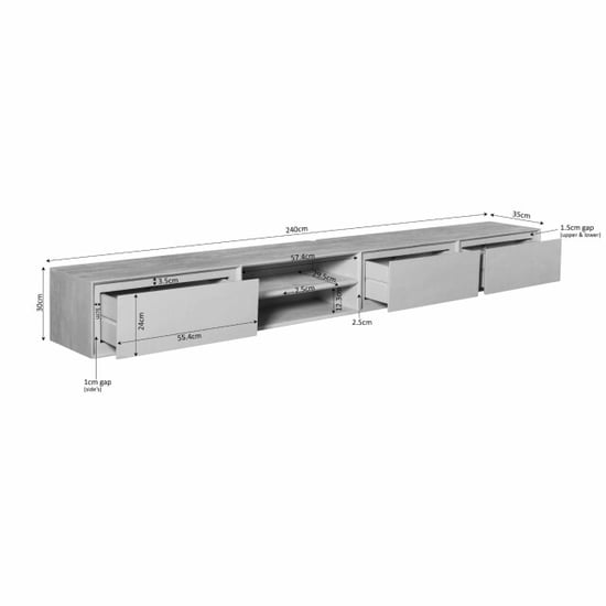 Starfurn tv meubel ambiance - 35x240x30 cm - Image 5