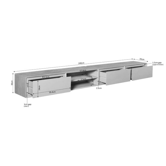 Starfurn tv meubel ambiance - 35x240x30 cm - Image 4