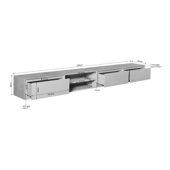 Starfurn tv meubel ambiance - 35x240x30 cm - Image 4