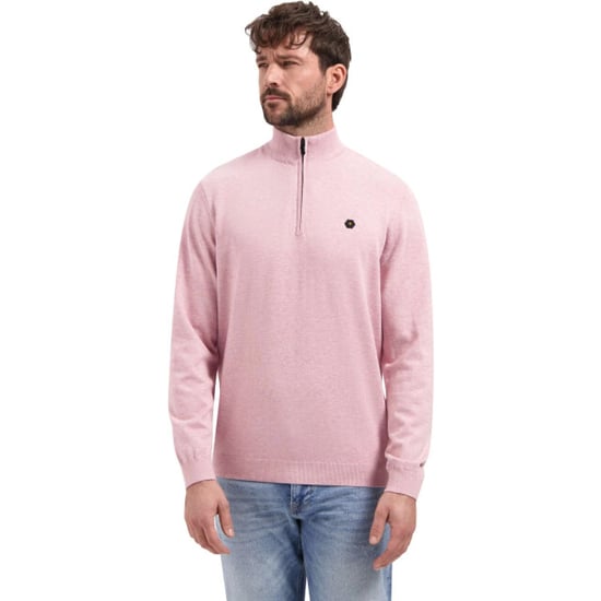 No Excess Pullover stand up collar half zip m light mauve - Image 1