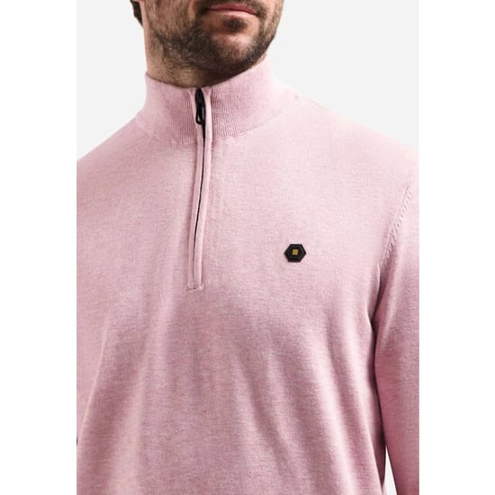 No Excess Pullover stand up collar half zip m light mauve - Image 3