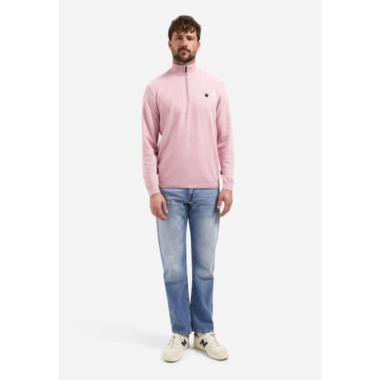No Excess Pullover stand up collar half zip m light mauve - Image 6