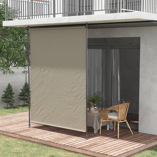 4goodz Outsunny verticale zonwering verticale luifel 200x305 cm zand - Image 3