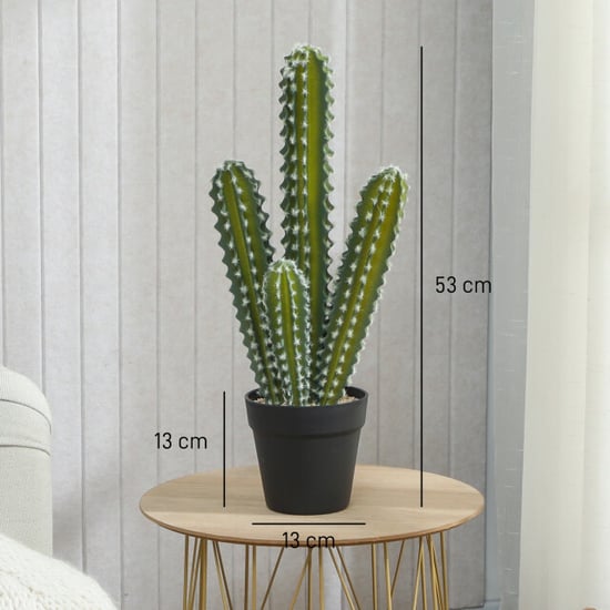 4goodz Kunstplant cactus 53 cm groot met pot realistisch groen - Image 2