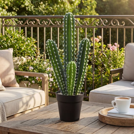 4goodz Kunstplant cactus 53 cm groot met pot realistisch groen - Image 3