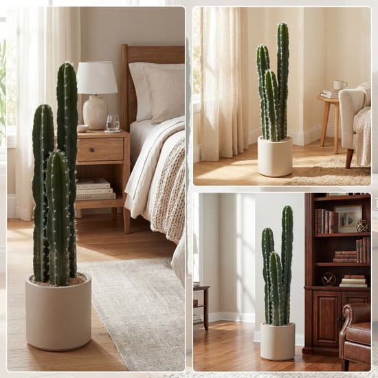 4goodz Kunstplant cactus groot 95 cm met pot realistisch groen - Image 6